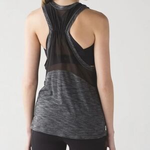 Lululemon Work The Circuit Tank-Heathered Black/Black